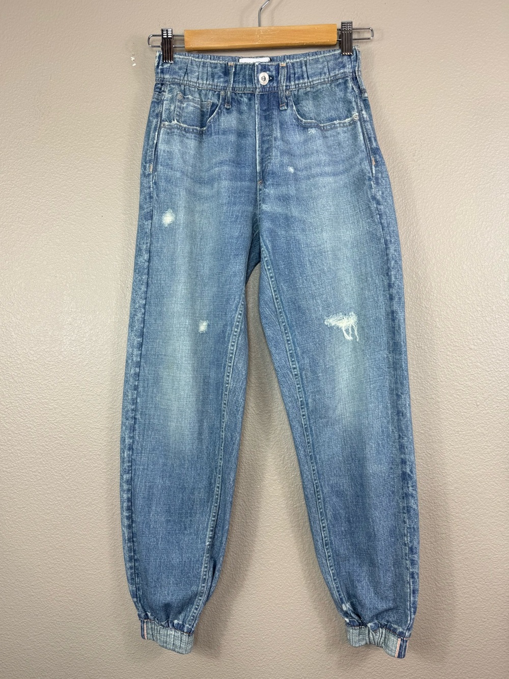 Rag & Bone Miramar Joggers Faux Denim Print Terry Cotton XS